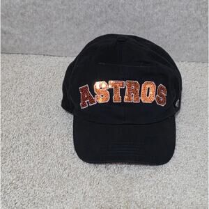 47 Brand Black Astros Hat with Orange Accents